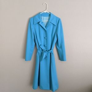 Vintage 1960s Blue Trenchcoat